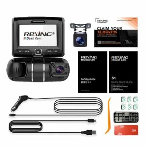 Rexing - S1 FHD 1080p Front, Cabin and Rear 3-Channel Wi-Fi Dash Camera - Black