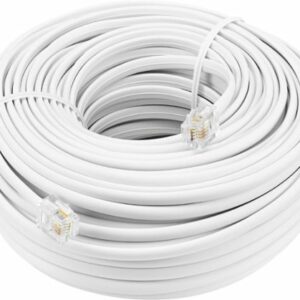 Insignia™ - 100' Landline Phone Cord - White