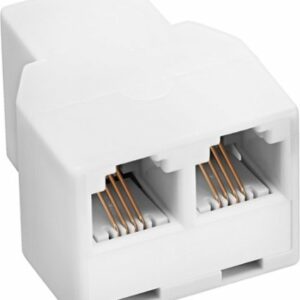 Insignia™ - 2-Line Phone Cord Splitter - White