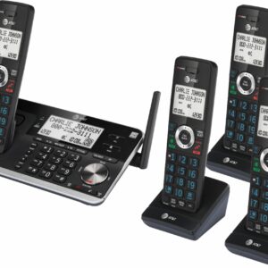 AT&T - 4 Handset Connect to Cell Answering System with Unsurpassed Range - Black