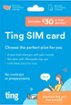 Ting Mobile - Sim Card Kit w/$30 service credit included - Blue