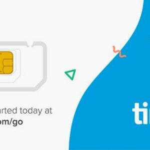 Ting Mobile - Sim Card Kit w/$30 service credit included - Blue