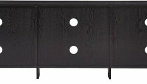 Click Decor - TV Media Stand for Most Flat-Panel TVs up to 70" - Black