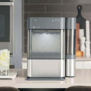 GE Profile - Opal 2.0 38-lb. Portable Ice maker with Nugget Ice Production, Side Tank and Built-in WiFi - Stainless Steel