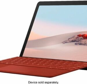 Microsoft - Surface Go Signature Type Cover for Surface Go, Go 2, and Go 3 - Poppy Red Alcantara Material