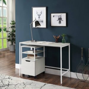 OSP Home Furnishings - Contempo Rectangular  Office Table - White Oak