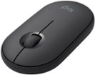 Logitech - Pebble i345 Bluetooth Optical Ambidextrous Mouse for iPad - Graphite