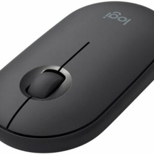 Logitech - Pebble i345 Bluetooth Optical Ambidextrous Mouse for iPad - Graphite