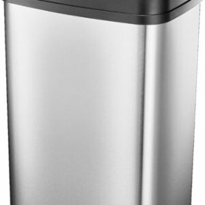 Insignia™ - 13 Gal. Automatic Trash Can - Stainless Steel