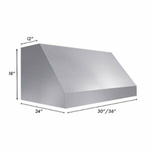 ZLINE - 36" Fingerprint Resistant Stainless Steel Convertible Vent Under Cabinet Range Hood (8685S-36) - Silver