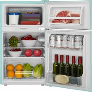 Insignia™ - Retro 3.1 cu. ft.  Mini Fridge with Top Freezer - Mint