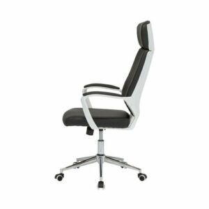 Calico Designs - 5-Pointed Star Polyurethane Executive Chair - Black/White Frame