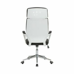 Calico Designs - 5-Pointed Star Polyurethane Executive Chair - Black/White Frame