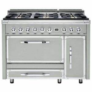 Viking - Tuscany 6.2 Cu. Ft. Freestanding Double Oven Dual Fuel True Convection Range - Artic Gray