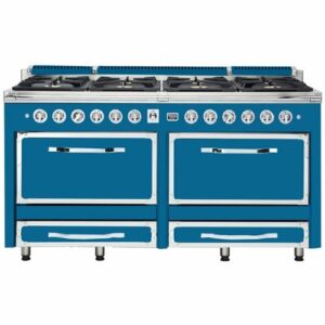 Viking - Tuscany 7.6 Cu. Ft. Freestanding Dual Fuel Convection Range - Alluvial Blue