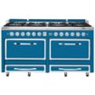 Viking - Tuscany 7.6 Cu. Ft. Freestanding Dual Fuel Convection Range - Alluvial Blue