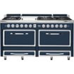 Viking - Tuscany 7.6 Cu. Ft. Freestanding Dual Fuel Convection Range - Slate Blue