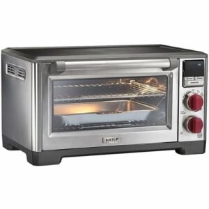 Wolf Gourmet - Toaster Oven - Stainless Steel/Red Knob