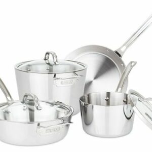 Viking - Contemporary 3 Ply 7-Piece Cookware Set- Mirror - Stainless Steel