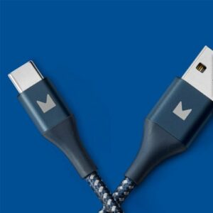 Modal™ - 4' USB-C to USB-A Charge-and-Sync Cable - Blue/Gray