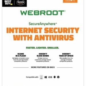 Webroot - Internet Security with Antivirus Protection (3 Devices) (6-Month Subscription) - Android, Apple iOS, Chrome, Mac OS, Windows [Digital]