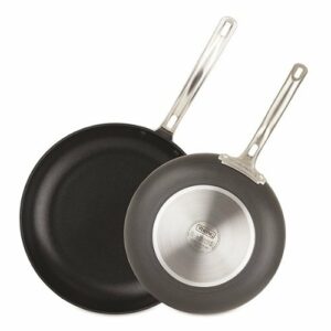 Viking - Hard Anodized Non-Stick 2 Piece Fry Pan Set, 10" & 12" - Black/Gray/Silver