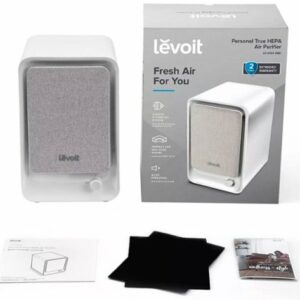 Levoit - Airnow Desktop 161 Sq. Ft True HEPA Air Purifier - Beige