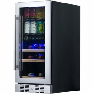 NewAir - Premium 9-Bottle Dual Zone Wine Cooler - Stainless Steel