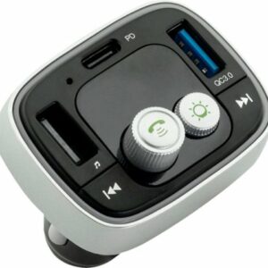 iSimple - Bluetooth 5.0 FM Transmitter for Music Streaming, Charging, and Hands-Free Calling - Black