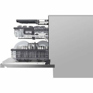 LG - SIGNATURE 24" Top Control Smart Built-In Stainless Steel Tub Dishwasher with 3rd Rack, TrueSteam, and 38dba - Textured Steel