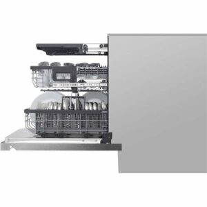 LG - SIGNATURE 24" Top Control Smart Built-In Stainless Steel Tub Dishwasher with 3rd Rack, TrueSteam, and 38dba - Textured Steel