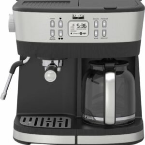 Bella Pro Series - Combo 19-Bar Espresso and 10-Cup Drip Coffee Maker - Stainless Steel