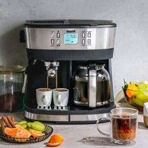 Bella Pro Series - Combo 19-Bar Espresso and 10-Cup Drip Coffee Maker - Stainless Steel