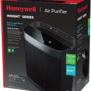 Honeywell - InSight HEPA Air Purifier, Extra-Large Rooms (500 sq.ft) - Black