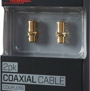 Rocketfish™ - Coaxial Cable Couplers (2 Pack) - Gold