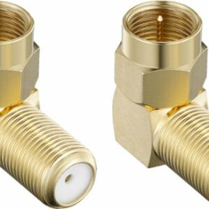 Rocketfish™ - 90-degree Coax Adapter (2 Pack) - Gold