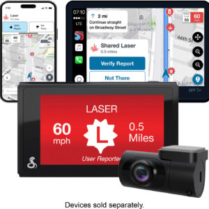 Cobra - SC 200D Dual-View Smart Dash Cam with Rear-View Accessory Camera - Black