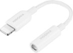 Insignia™ - Lightning to 3.5 mm Headphone Adapter - White