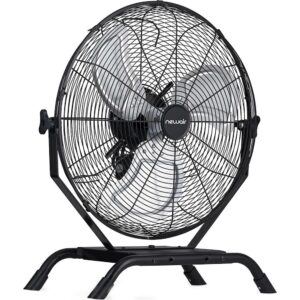 NewAir - 4000 CFM 18" Outdoor High Velocity Floor or Wall Mounted Fan with 3 Fan Speeds and Adjustable Tilt Head - Black