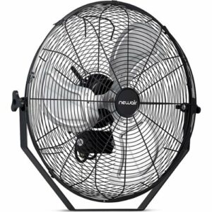 NewAir - 4000 CFM 18" Outdoor High Velocity Floor or Wall Mounted Fan with 3 Fan Speeds and Adjustable Tilt Head - Black