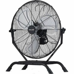 NewAir - 4650 CFM 20" Outdoor High Velocity Floor or Wall Mounted Fan with 3 Fan Speeds and Adjustable Tilt Head - Black