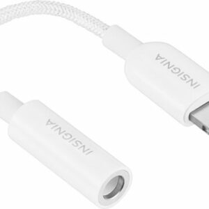 Insignia™ - Lightning to 3.5 mm Headphone Adapter (2 Pack) - White