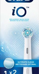 iO Series Ultimate Clean Replacement Brush Head for Oral-B iO Series Electric Toothbrushes (2-Count) - White