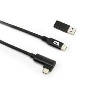 CASEMATIX - 13’ Charge-And-Sync Cable For PC Gaming On Meta Quest 3, 2 and Pro VR Headset - Black