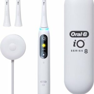 Oral-B - iO Series 8 Connected Rechargeable Electric Toothbrush - White Alabaster