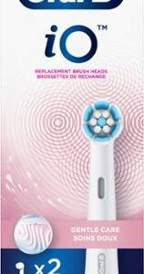 iO Series Gentle Care Replacement Brush Head for Oral-B iO Series Electric Toothbrushes (2-Count) - White