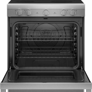 Haier - 5.7 Cu. Ft. Slide-In Electric Convection Range with Steam Cleaning, Built-In Wi-Fi, and No-Preheat Air Fry - Stainless Steel