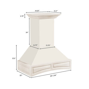 ZLINE - 36" Wooden Wall Mount Range Hood, Includes Motor (321TT-36) - White