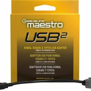 Maestro - Male USB-A to Female Molex Adapter Cable for Select Honda, Subaru, Scion, and Toyota Vehicles - Black