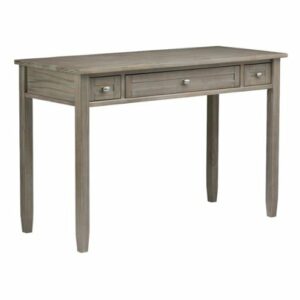 Simpli Home - Warm Shaker SOLID WOOD Transitional 48 inch Wide Writing Office Desk in Distressed Grey - Distressed Gray